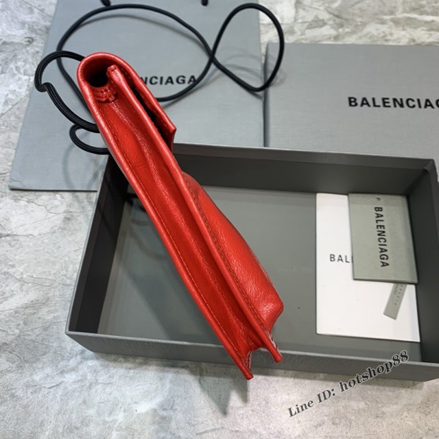 Balenciaga專櫃爆款小挎包 巴黎世家褶皺皮手機包 fyj1479